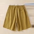 thumbnail image 4 of uublik Lounge Shorts for Women Super Soft with Pockets Summer Savings Linen Casual Shorts Yellow, 4 of 5