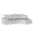 thumbnail image 3 of Oversized Cloud Sectional Sofa Couch with Movable Ottoman, 3-Seater Modern Modular L-Shape Comfy Boneless Corduroy Upholstered Sofa Couches with Deep Seat for Living Room, Apartment, White, 3 of 9