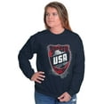 thumbnail image 3 of Soccer Player USA American Nation Unisex Plus Fleece Graphic Sweatshirt Brisco Brands 2X, 3 of 6