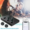 thumbnail image 4 of Rybozen Portable Karaoke Microphone Mixer System Set with Dual UHF Wireless, Black, 4 of 8