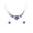 Violet, variant on Gorgeous Aqua Rhinestone Crystal Floral Necklace Earrings Set