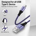 thumbnail image 2 of 2-Pack Type C Charger Block with 6FT Braided USB C Cable, Compact Wall Charger Phone Charger Station Compatible with iPhone 17/16/15 Pro Max iPad Pro Galaxy S26 Android, Purple, 2 of 7