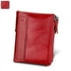 thumbnail image 1 of Cartera de piel de vaca Crazy Horse para hombre, billetera corta de piel de vaca con cepillo antirrobo, billetera con clip para billetes para hombre, monedero con doble cremallera, 1 of 5