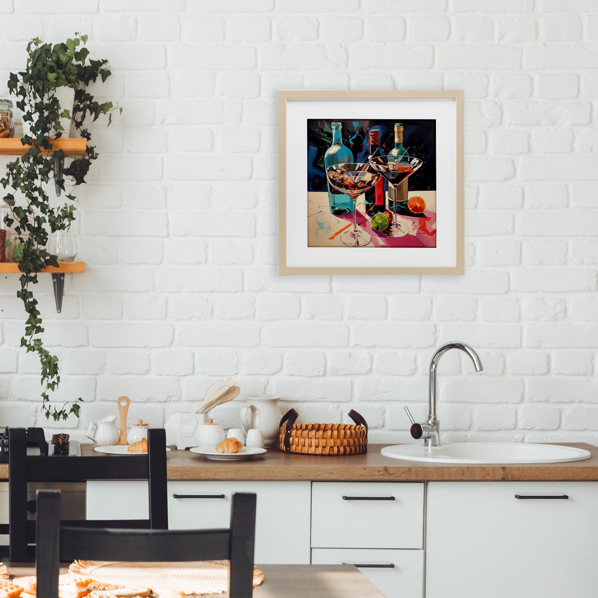 Stupell Industries Artsy Cocktails of Every Sip Birch Framed Print Under Glass, design by Lazar Studio