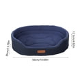 thumbnail image 4 of Four Sided Bolster Oval Dog Bed, Soft Cloth Waterproof Anti-Slip Pet Sofa Cushion 20x14x5in, Machine Washable All Season Crate Kennel Mat for Small Medium Pets,Indoor Pet Rest Bed, Christmas Pet Gift, 4 of 7