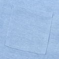 thumbnail image 7 of FAWUUDO Men's Casual T-Shirt Short Sleeve Button Stand Collar Summer Breathable Solid Color Top Light Blue, 7 of 7