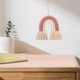 thumbnail image 5 of Macramé íris colgante de pared abitación de bebé habitaciones coloridas 5,51x5,91 pulgadas tapiz cuerda tejida borla decoración del H Macarena tapiz de arco iris de macramé, 5 of 8