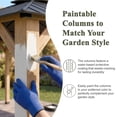 thumbnail image 7 of Homall 10x12 FT Wood Gazebo China Fir Permanent Pavilion with Galvanized Steel Hardtop Double Roof for Patio Garden Backyard, 7 of 7