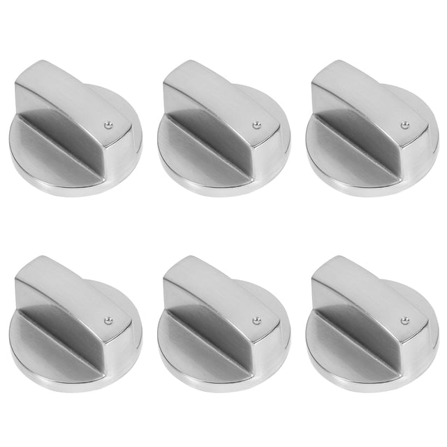 MasteelfCA 6 Pcs Metal Burner Control Knob Gas Stove On-Off Knob Replacement Parts