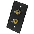 thumbnail image 2 of Seismic Audio  - Black Stainless Steel Wall Plate - Dual 1/4" TRS Stereo Jacks Black - SA-PLATE8, 2 of 2