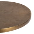 thumbnail image 6 of Kate and Laurel Engles Traditional Adjustable-Height Oval C-Table, 15 x 10 x 28, Antique Brass, Vintage Round Indoor Metal C-Shaped End Table with Embossed Pattern for Use as Overbed Table, 6 of 10