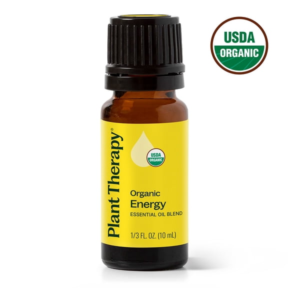Plant Therapy Essential Oils Energy Organic Blend 10 mL (1/3 oz) 100% Pure, Undiluted, Natural Aromatherapy