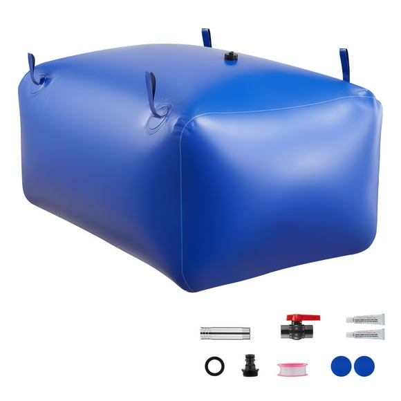 KFFKFF Water Storage Bladder 105.7 Gallon Large Capacity Water Bag, Portable & Collapsible Soft Waters Container, Leakproof & Tear-Resistant PVC Emergency Waters Storage Tank