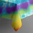 thumbnail image 4 of Colorful Rainbow Tie Dye Spiral Pattern Rectangle Tablecloth 60"x102",Waterproof Polyester Rectangle Table Cloth, Wipeable Spillproof Polyester Tablecloth for Dining, Camping, Indoor and Outdoor, 4 of 6