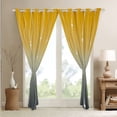 thumbnail image 3 of Erosebridal Grey and Yellow Ombre Curtains Aesthetic Geometric Blackout Curtains, Dots and Wave Stripe Curtains & Drapes Watercolor Gradient Window Treatments, Abstract Lines Bedroom Curtains, 3 of 5