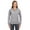 Oxford, variant on J. America Women's Sueded V-Neck Hooded Sweatshirt