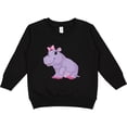 thumbnail image 2 of Inktastic Cute Purple Hippo Toddler Sweatshirt, 2 of 4