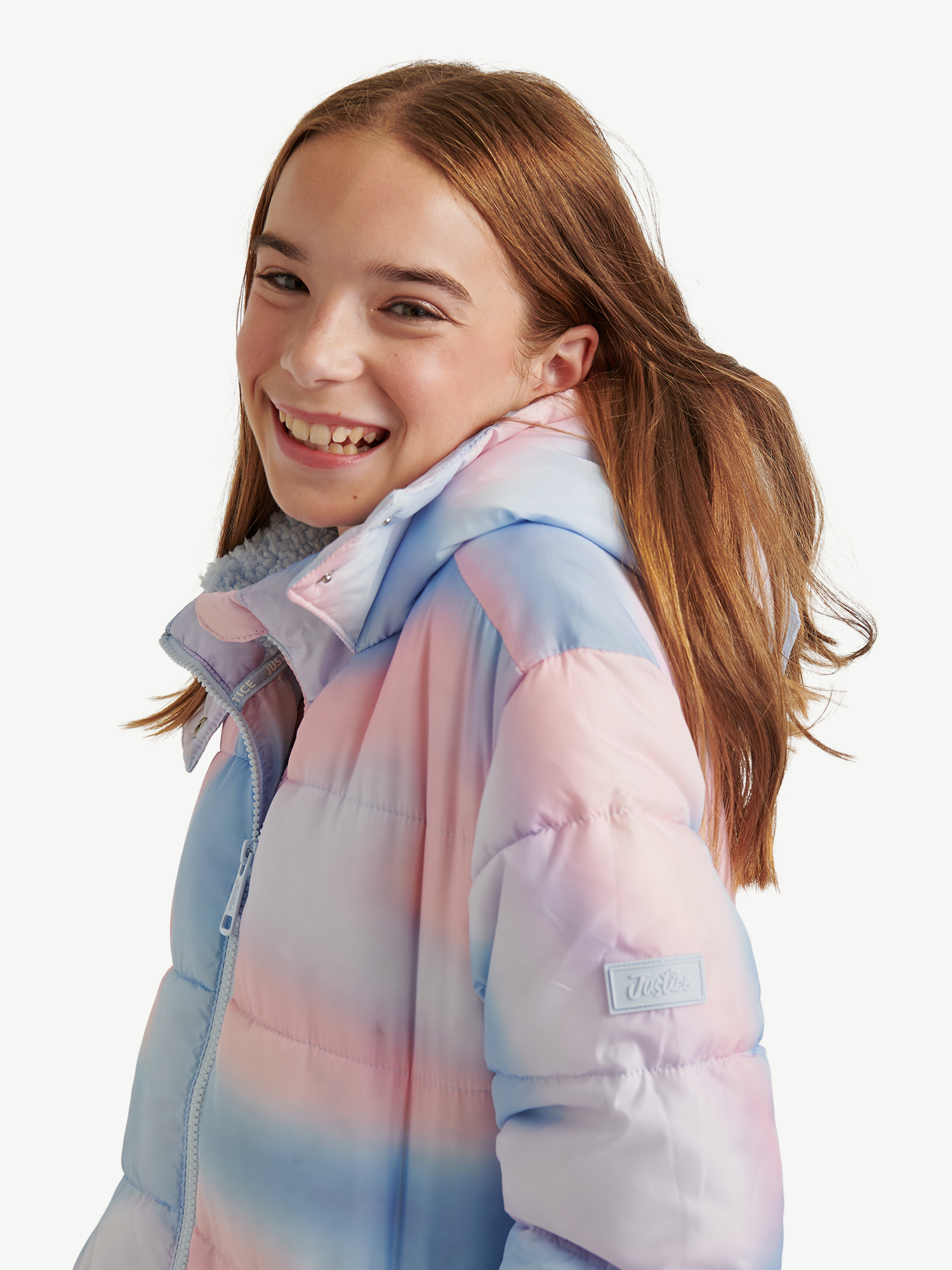 Justice Girls Puffer Jacket photo 3