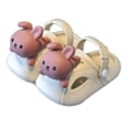 thumbnail image 3 of Toddler Kids Cute Cartoon Animal Clogs with Adjustable Heel Strap Closed Toe Slide Sandals, Summer Lightweight Slippers for Boys Girls Indoor Outdoor Khaki 3-3.5 Years, 3 of 5