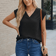 thumbnail image 4 of SOMER Women Dressy Casual Tops V Neck Cap Sleeve Blouses for Work Going Out,2026 Summer Trendy, 4 of 7