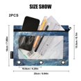 thumbnail image 4 of FORMRS 2 Pack Pencil Pouch for 3 Ring Binder with Clear Window Zipper Case, Night Floating Whale, 4 of 6
