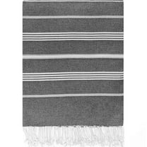 Turkish Beach Towel Gray Pool Towels Oversized Beach Towels for Adults 1 Pack 39''x71''