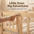 thumbnail image 2 of PAPROOS Twin Montessor Floor Bed, Solid Wood Toddler Bed with Safety Guardrail and Door, Easy Assembly, Low-to-Floor Bed Frame with Slats for Kids, Natural, 2 of 9