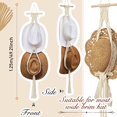 thumbnail image 2 of Macrame Hat Hangers Boho Hat Hangers for Wall Bohemian Women Hat Rack Hat Organizer for Wall Hanging Hat Display Hand Weaving Hat Rack Decorative Cap Holder for Wide Brim Cap, 2 of 14