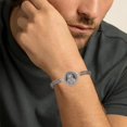 thumbnail image 3 of TANGPOET 925 Sterling Silver San Judas Tadeo Catholic Religious Medal Multi Strand Rolo Chain Bracelet for men, 3 of 5