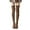 Coffee, variant on Plain Knit Thigh High Socks Soft Stretchy Light Hosiery For Japanese Style Skirt Matching Daily Cute Outfit,Coffee,One Size