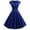 *Blue, variant on U Women's Vintage Cap Sleeve Tunic Swing Dress,Retro Cocktail Party A Line Dress Wine,Women's Plus S