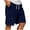 Navy, variant on hotojiny Mens Corduroy Shorts Casual Elastic Waist Drawstring Summer Short Pants Fashion Beach Loose Fit Travel Shorts