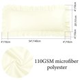 thumbnail image 6 of Unique Bargains Microfiber Ruffle Envelope Closure Body Pillowcases Cream 20"x54", 6 of 8