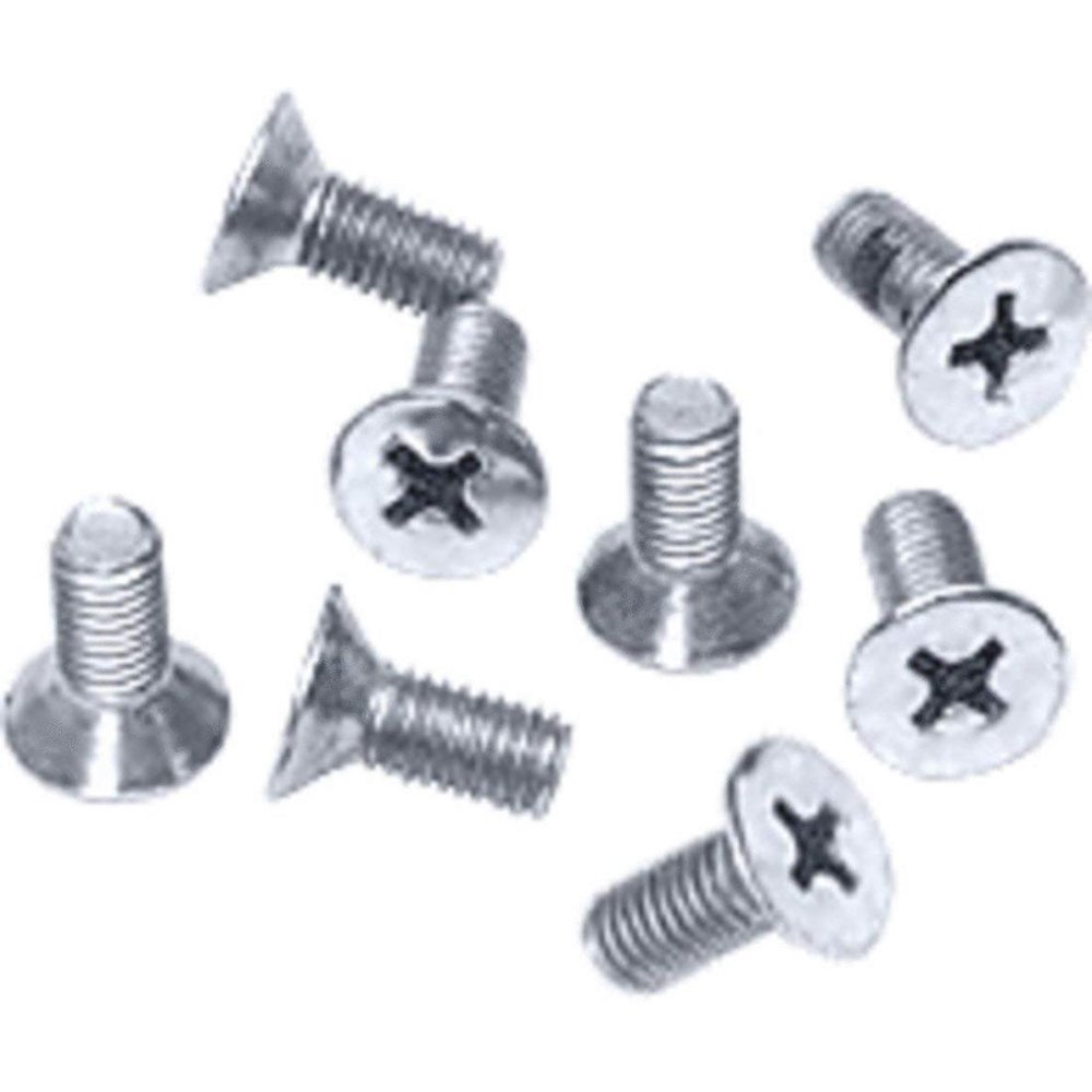 CRL Satin Chrome Phillips 6 mm x 12 mm Cover Plate Flat Head Screws
