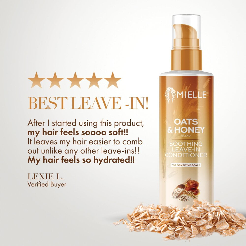 Mielle Organics Oats & Honey Leave-In Conditioner Spray 6 oz, Moisturizing, All Hair Types