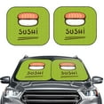 thumbnail image 2 of Disketp Fresh Sushi Pattern 2 Piece Windshield Sunshades,Folding Windshield Sun Shade for Car SUV Trucks Sedan,Blocks UV Rays Sun Visor Protector-Large, 2 of 6