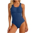 thumbnail image 3 of Vetsdori Womens One Piece Swimsuits Tankini Lace&nbsp; Swimwear Solid Color Holiday,Bath Suits for Women Casual, 3 of 7