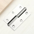 thumbnail image 4 of Bisagra a tope plegable de metal grueso de 6 piezas para armario de puerta de gabinete, plateada, 4 of 5