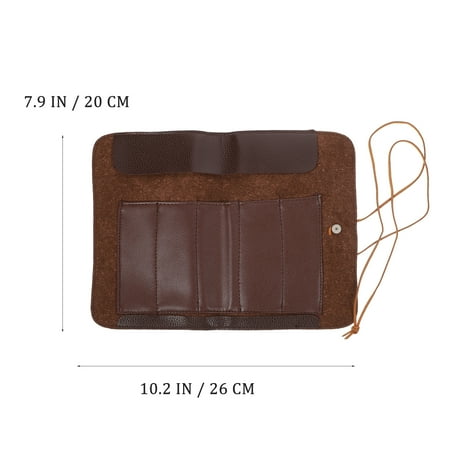 

Tools Knives Roll Up Bag Carving Pocket Knives Leather Bag Storage Organizer