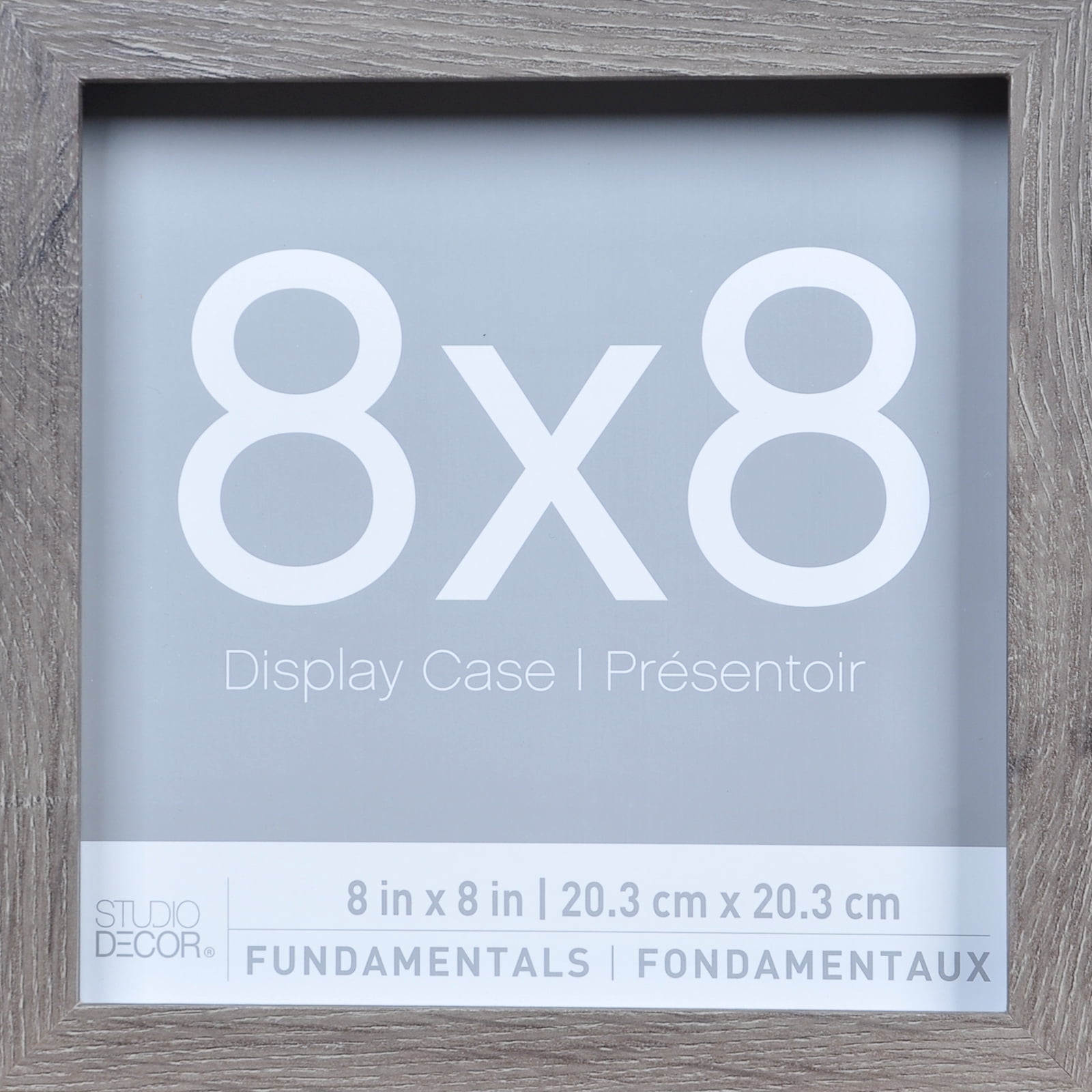3 Pack Fundamentals 8" x 8" Gray Shadow Boxes by Studio Decor