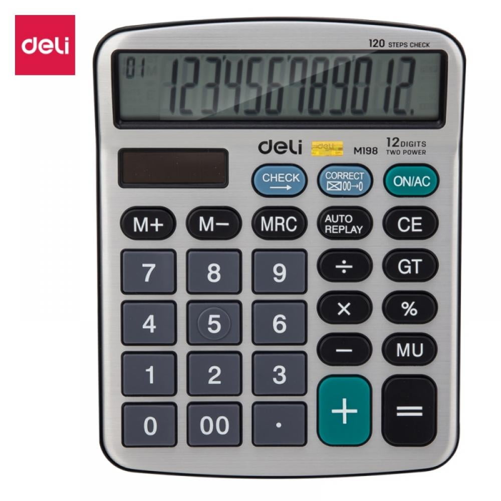 Calculators Desktop, 12Digit Large Desk Calculator with LCD Display