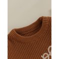 thumbnail image 5 of Hirigin Toddler Baby Boy Girl Halloween Sweater Pumpkin Embroidery Warm Pullover Knit Sweaters Sweatshirt Tops Fall Winter Clothes, 5 of 8
