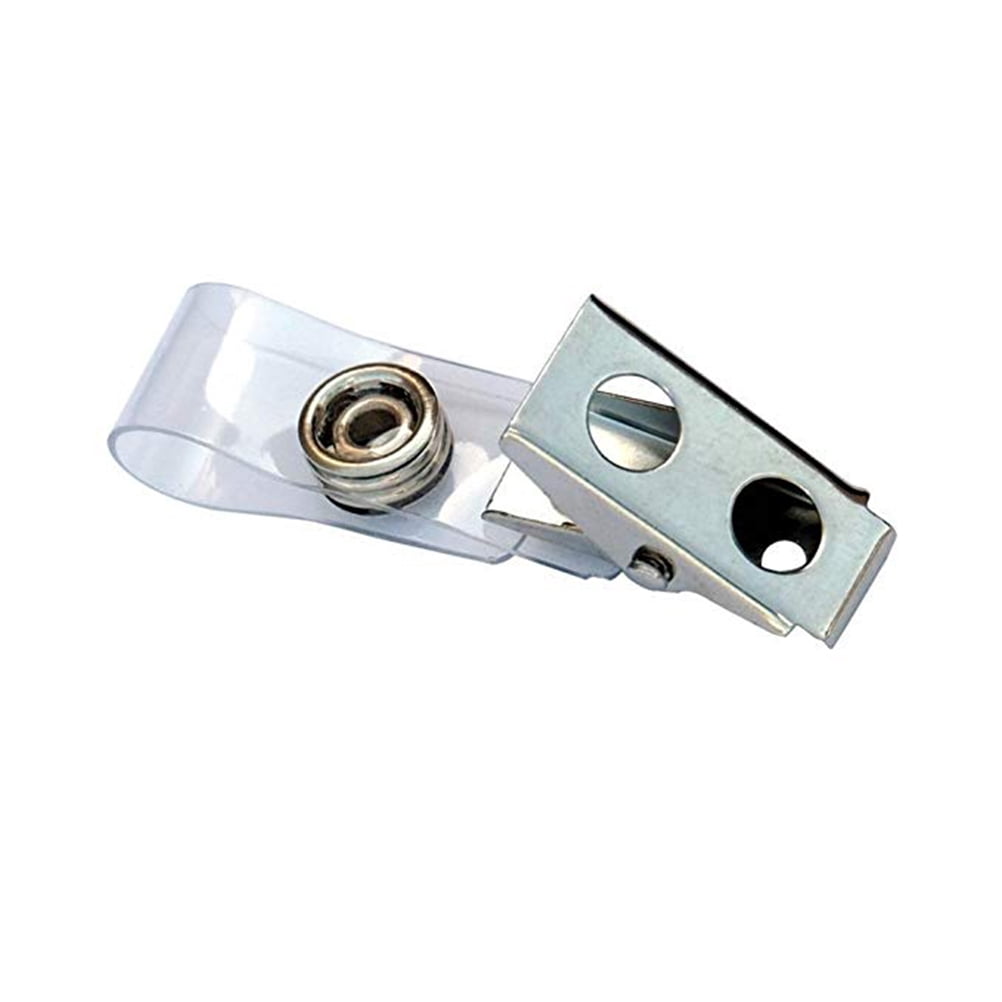 Supvox Badge Reel with Belt Clip and Clear PVC Strap for Conventions and Seminars 100Pcs