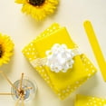 thumbnail image 4 of CozyNestFinds Reversible Wrapping Paper - Mini Roll - 17 Inch X 33 Feet - Yellow and Delicate Polka Dots Design for Birthday, Holiday, Wedding, Baby Shower, 4 of 15