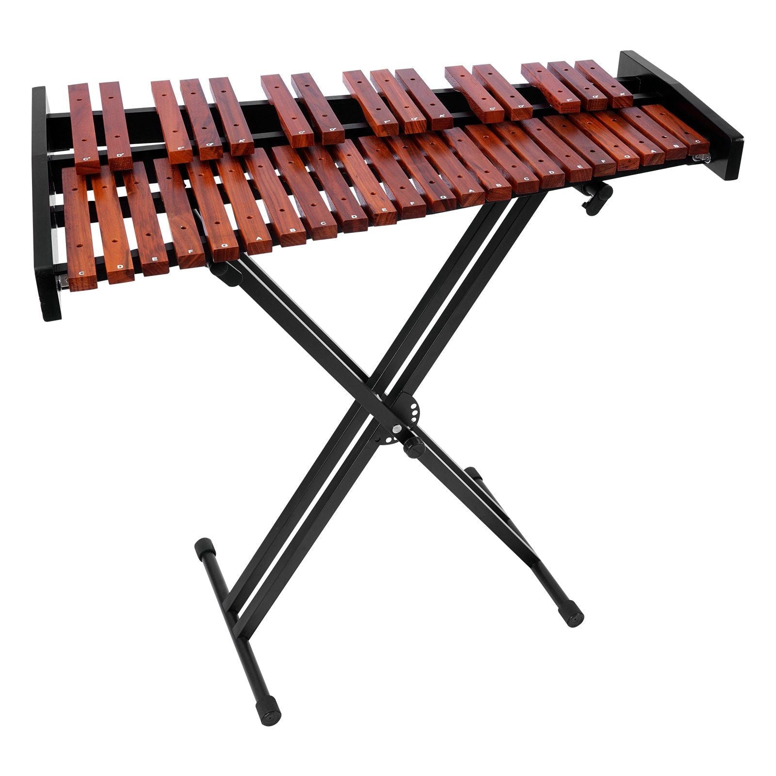 Glockenspiel Xylophone, 37 Notes, Wooden Professional Xylophone Percussion Instrument, with Height Adjustable Stand, 4 Mallets, Carrying Bag, Beginner Musical Instrument Kit for Adults and Kids