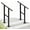 2 Steps 2pcs, variant on Senfot 2 Pack 3 Step Composite Stair Handrail, Weatherproof Metal Step Grab Rail for Residential Yard and Patio Stairs