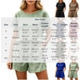 thumbnail image 3 of Hurxie Women 2 Piece Shorts Set Casual Summer Cruise Outfits Ribbed Loose Short Sleeve Pocket Matching Lounge Sets Navy,M, 3 of 6