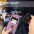 thumbnail image 2 of Crossbody Wallet Women Case for Samsung Note 10 Plus,Credit Card Holder with Should Strap,Premium PU Leather Purse Metal Buckle Folio Flip Cover for Samsung Galaxy Note 10 Plus, Purple, 2 of 8