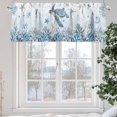 thumbnail image 6 of Marine Life Valances for Windows Blue Ocean Turtle Coral Starfish Seashell Coastal Valance Curtains Rod Pocket Bathroom Small Window Treatments for Kitchen Living Room Bedroom, 42"x12", 6 of 7