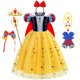 thumbnail image 1 of Vestido de Blancanieves para niña, traje bordado de lujo con capa para niño, disfraz de princesa clásica, trajes de Cosplay de Halloween Fivean unisex, 1 of 2